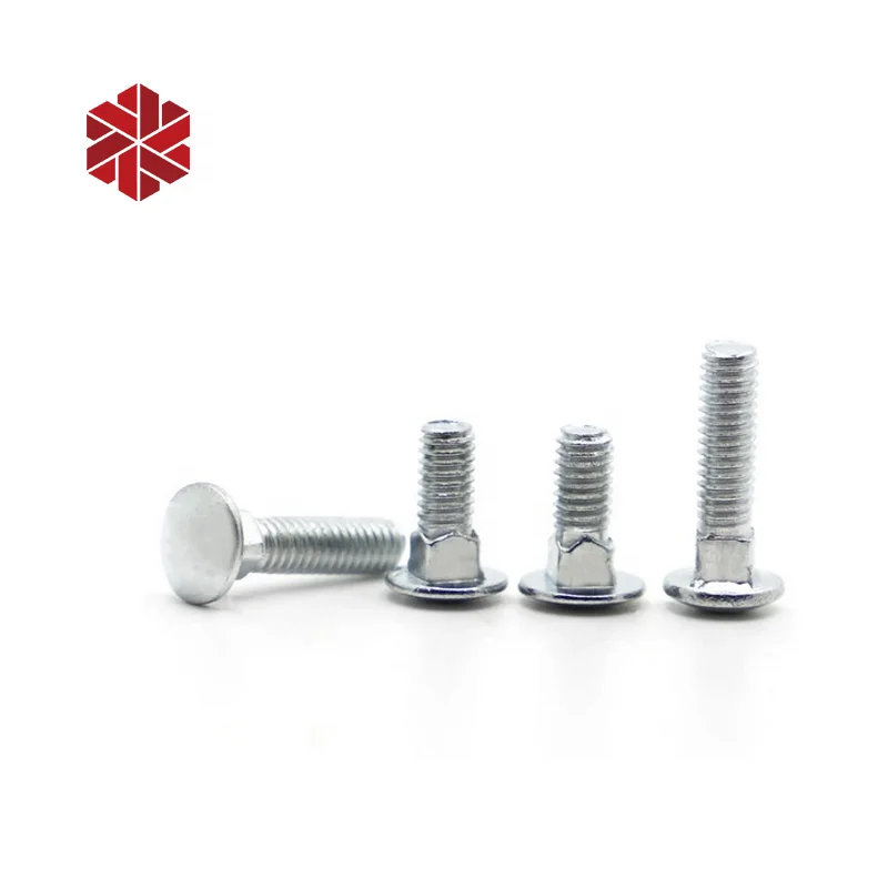 M8 20mm Zinc Plated Carriage Bolts Stainless Steel