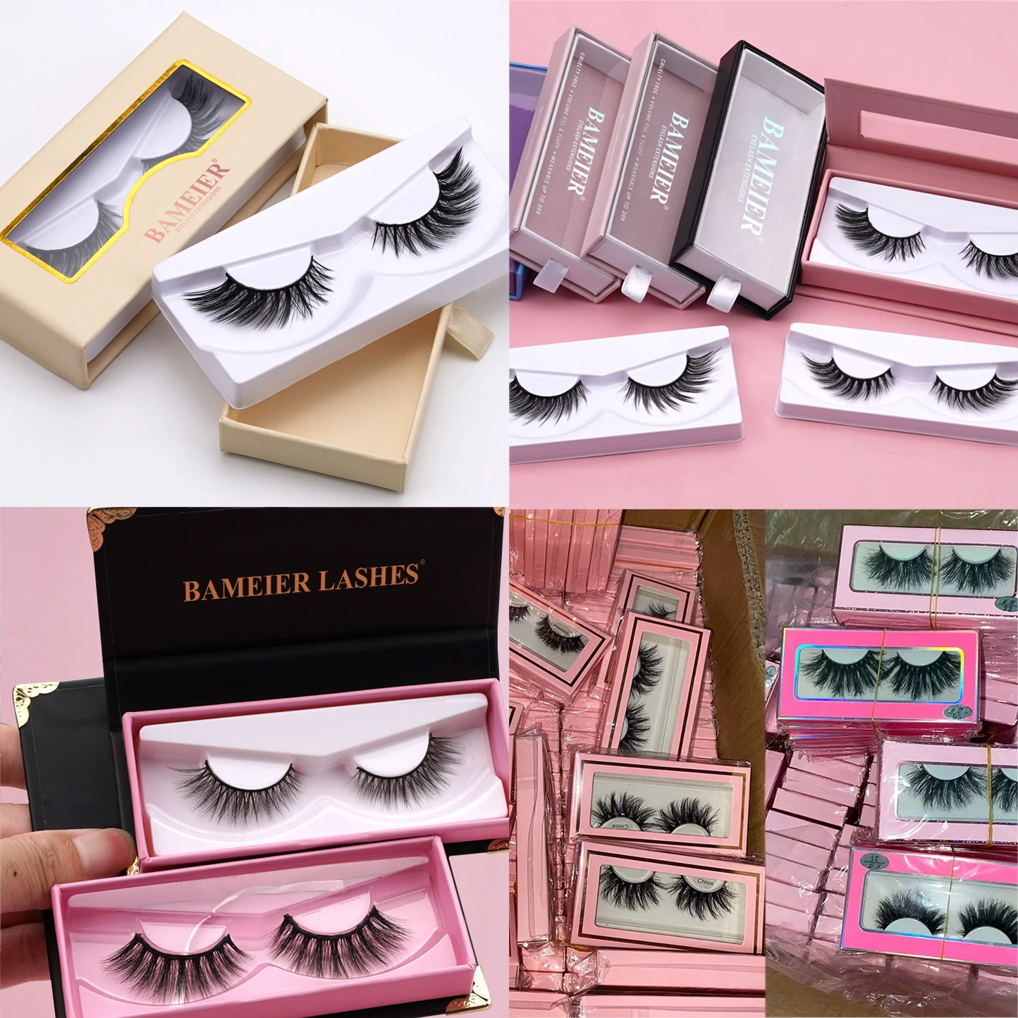 2024 new design foxy winged cat eye angel wing natural silk cateye full lash faux mink fox Fluffy eye lashes with private label