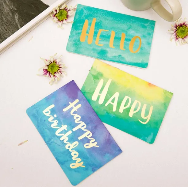 Watercolor style decorating birthday cards thank you cards with envelopes paper white paper card custom