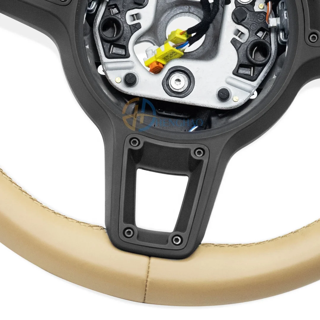 Factory Wholesale Price Leather Steering Wheel For Porsche Cayenne Macan Cayman Boxster 718 991 911 Panamera Upgrade