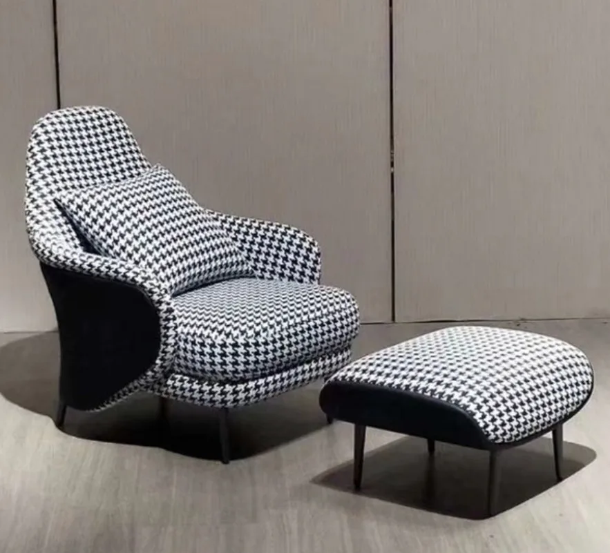 Modern Nordic Luxury Living Room Chair Italian Design Furniture Hotel Lobby Armchair Fabric  Accent Lounge Chair