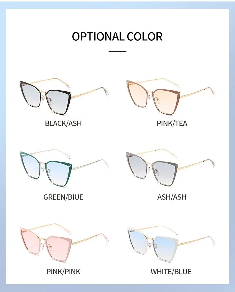 Cool high quality uv400 shades man metal sunglasses high fashion best manufacture sunglass cateye sunglasses