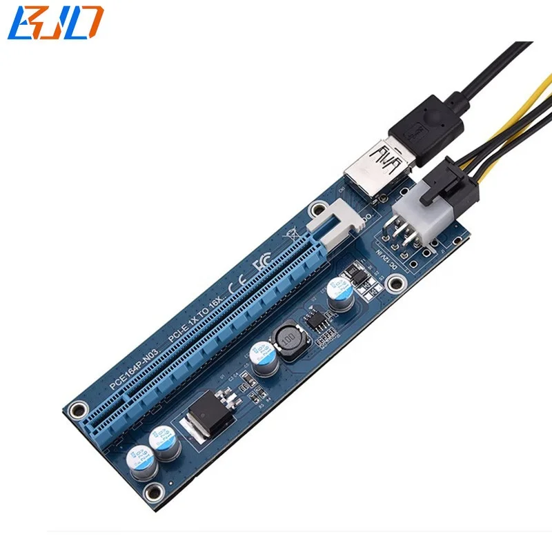 Переходник PCI-E 16X на X1 Mini PCIe MPCIe GPU для видеокарты 0 6 м USB-кабель в