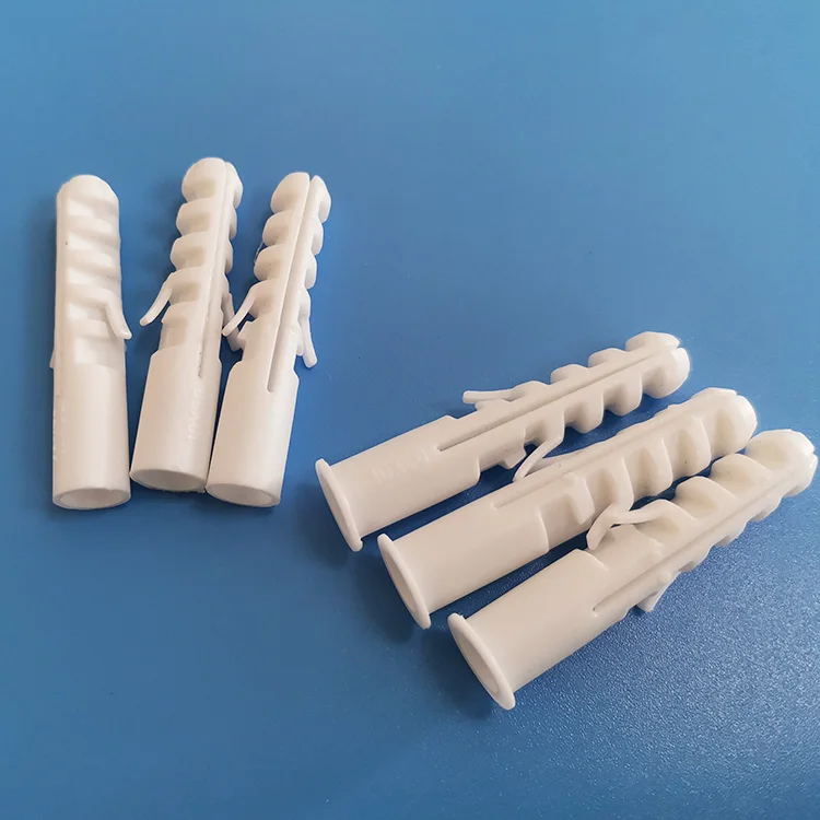 Longsan factory stock Burst plastic wall plug 10*50 fishtail type expansion plug expansion bolt anchor wood screw expansion tube