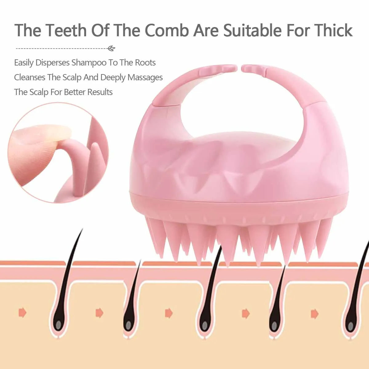 New product Massage Shampoo Brush Soft Hair Shower Brush Wet Dry Shower Comb Comfortable Pet Shower Brush Children