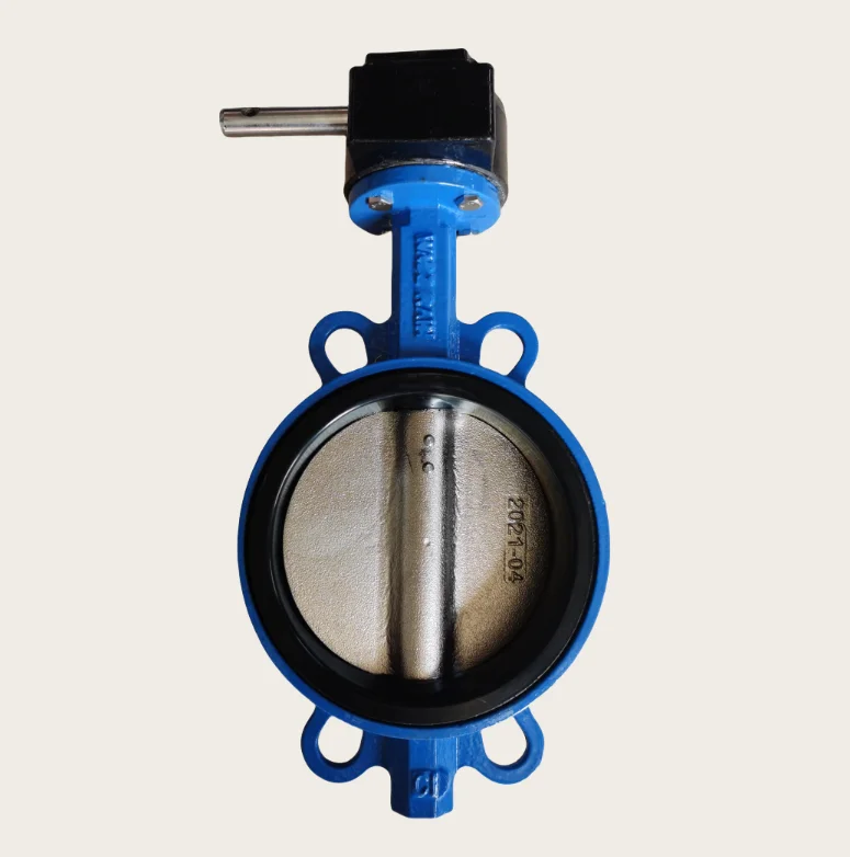 DN150 Ductile Iron Ggg50 Wafer Type Butterfly Valve With Worm Gear Operator Connection to Pn10/Pn16/Cl125/Cl150/JIS 10K
