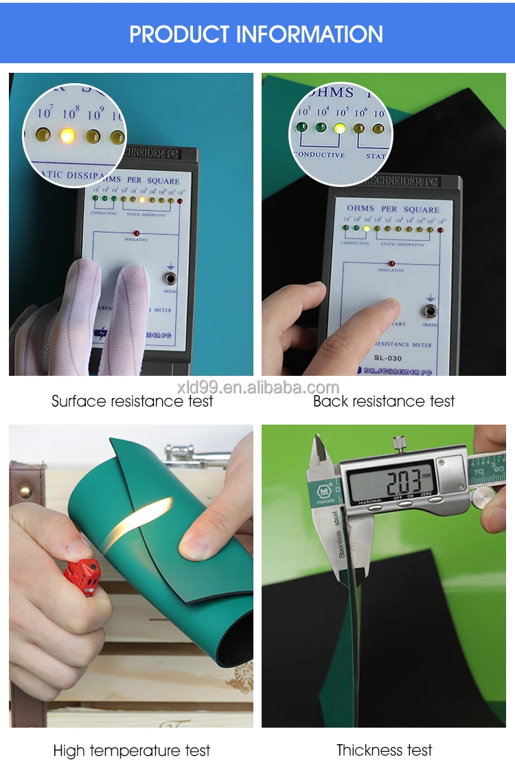 antistatic rubber anti-static grounding poimt floor green anti static table workbench esd-mat roll full antifatigue esd mat