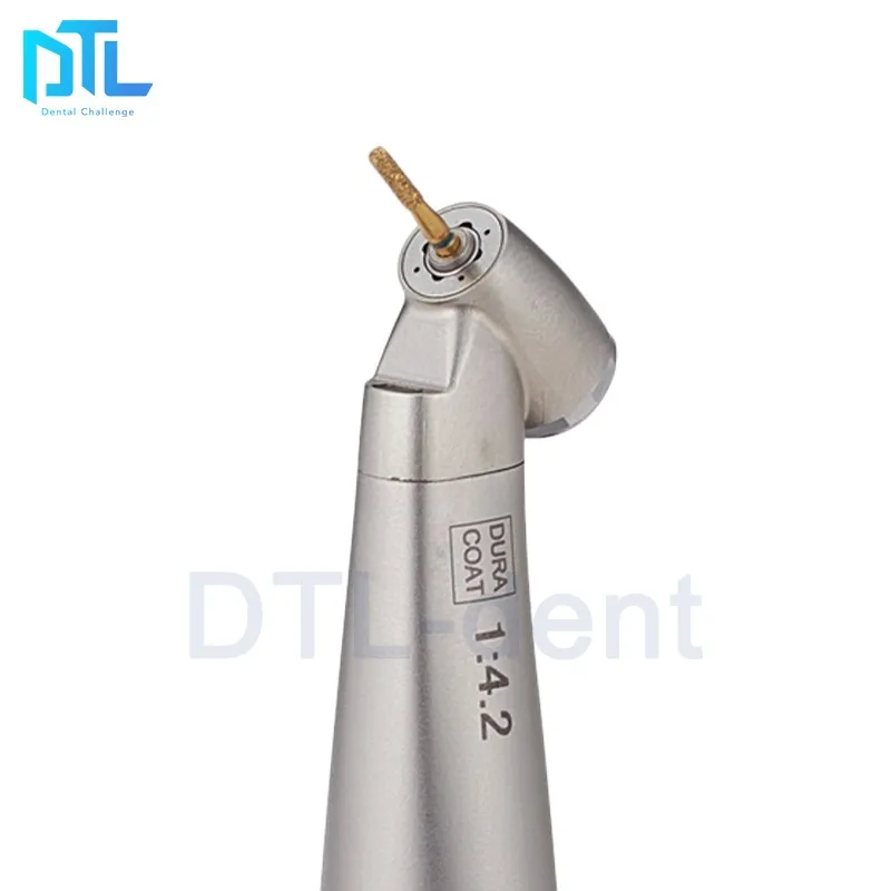 Electric micromotor 45 degree hand dental 1:4.2 contra angle handpiece with fiber optic led Ti Max X45L increase speed handpiece