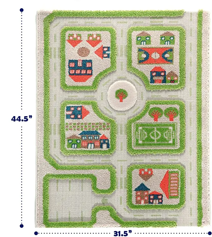 YRH Educational Cute Rubber Bottom Muslim Kids Prayer Mat Play Mat for Kids