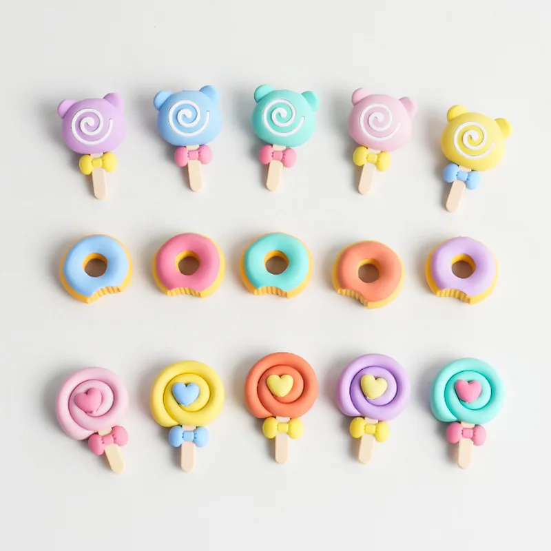 Cute Sweet Girls Donut Lollipop Shaped Eraser Rubber Pencil Eraser For Children Promotional Stationery Reward Erasers