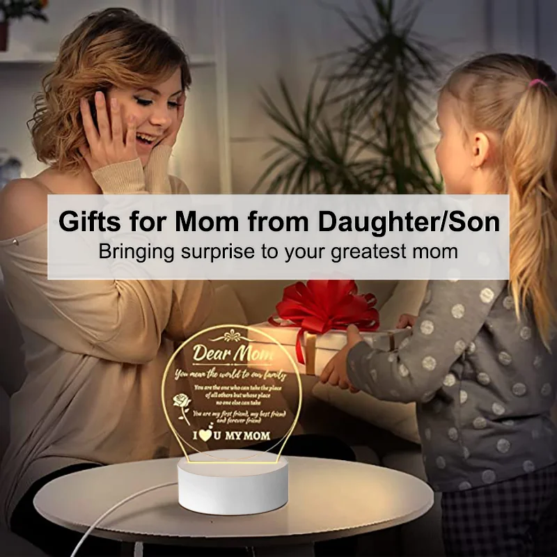 New Acrylic LED Lamp Message Note Board Erasable Acrylic Night Light Blank For Birthday Children Gift