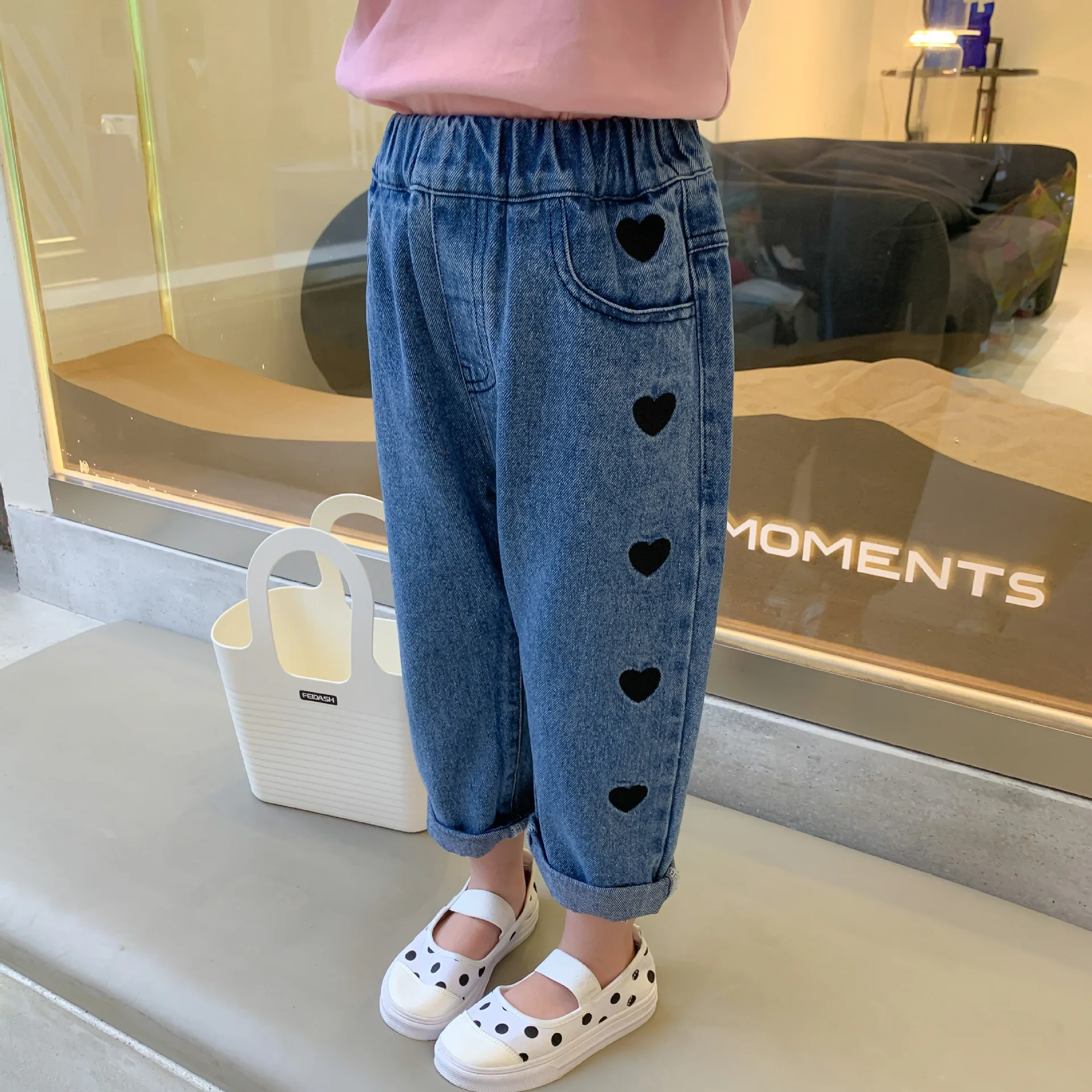 High demand products latest jeans fashion girls high waist jeans trousers for girls