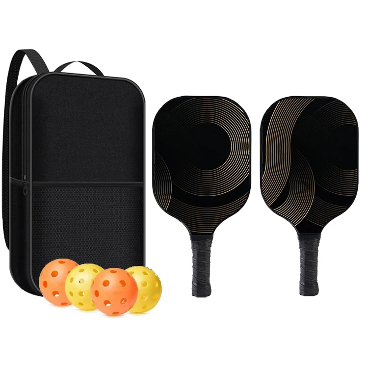 Top Sale USAPA Approved Cover Fiberglass Surface  Pickleball Set With Pickleball Ball