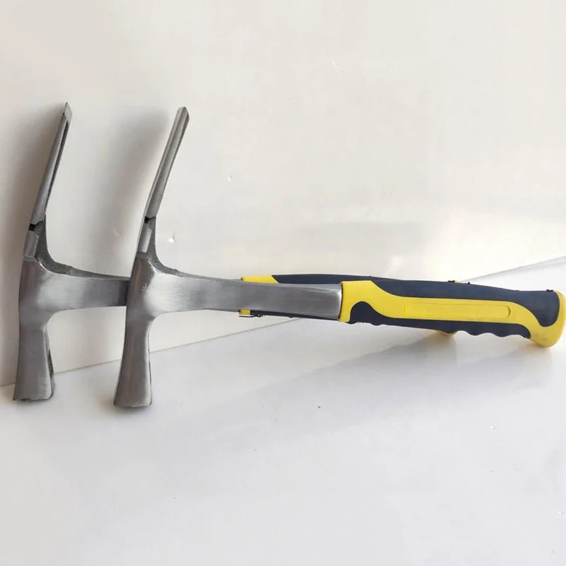 Magnetic roof axe wooden handle sheep horn hammer tent ground nail iron hammer life-saving tool