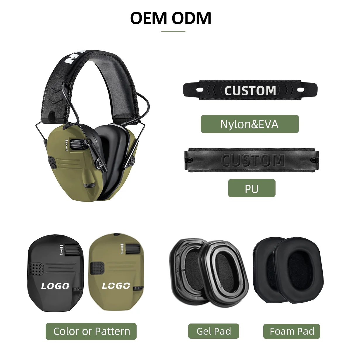 Manufacturer Shooting Earmuff Electronic Hearing Protection Tactical Headphone Electronic Ear Defender