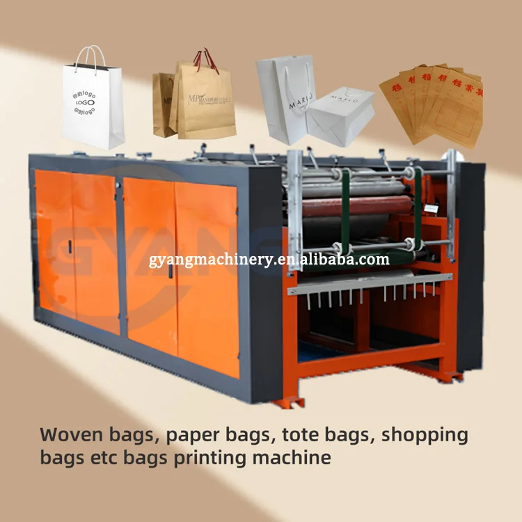 Mini Logo Bag Printer 3 Colors Pp Bag Flexographic Printing Machine For Plastic Bags