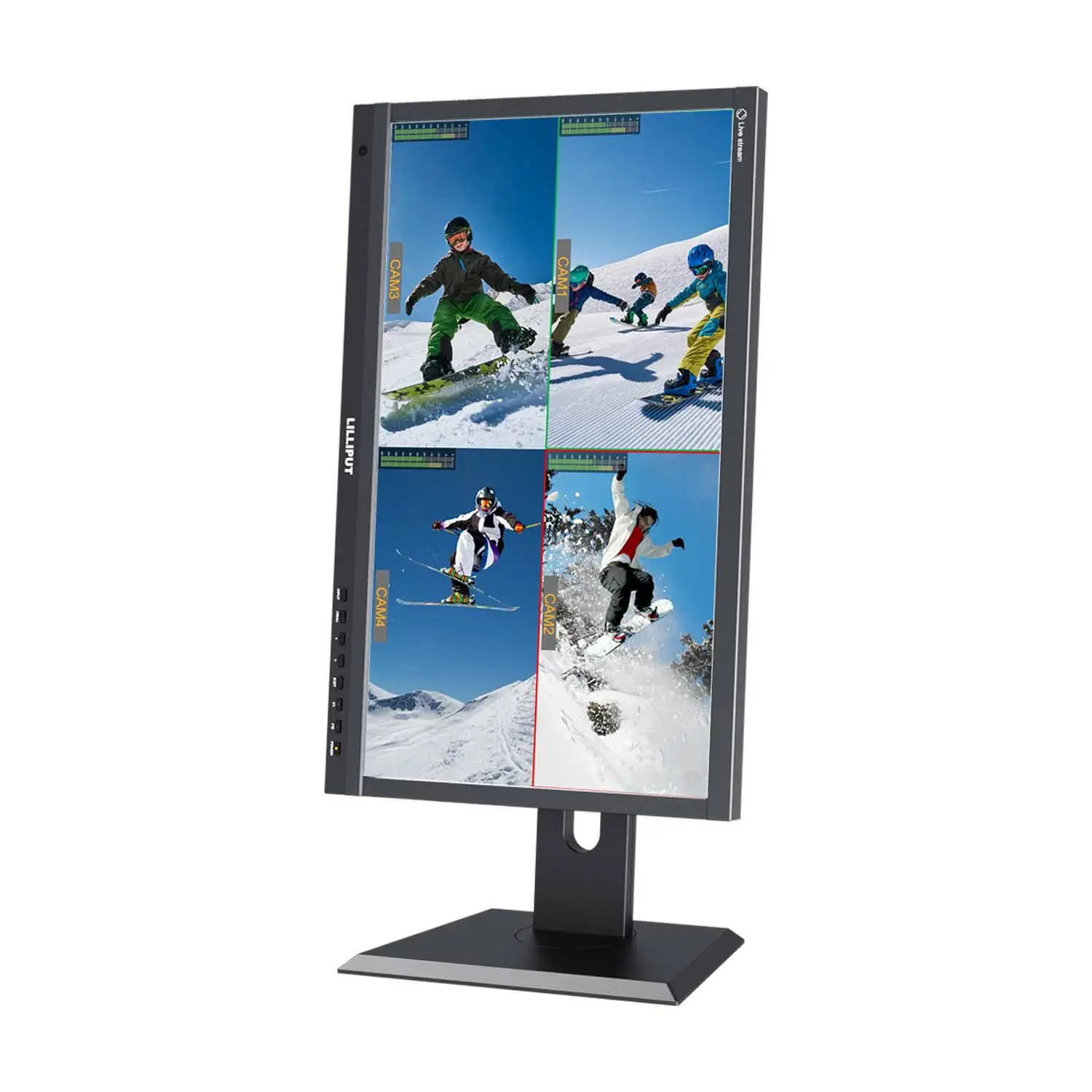 Lilliput PVM220S 21.5 inch live streaming Quad Split Multiview broadcast monitor with FHD display for professional