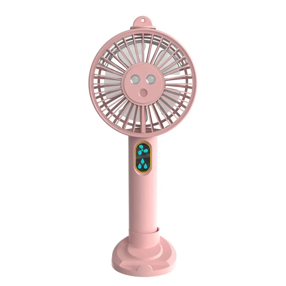 Portable Usb Handheld Ceiling Fan Lash Table Fan Rechargeable Mini Spray Mist Cooling Air  Fan