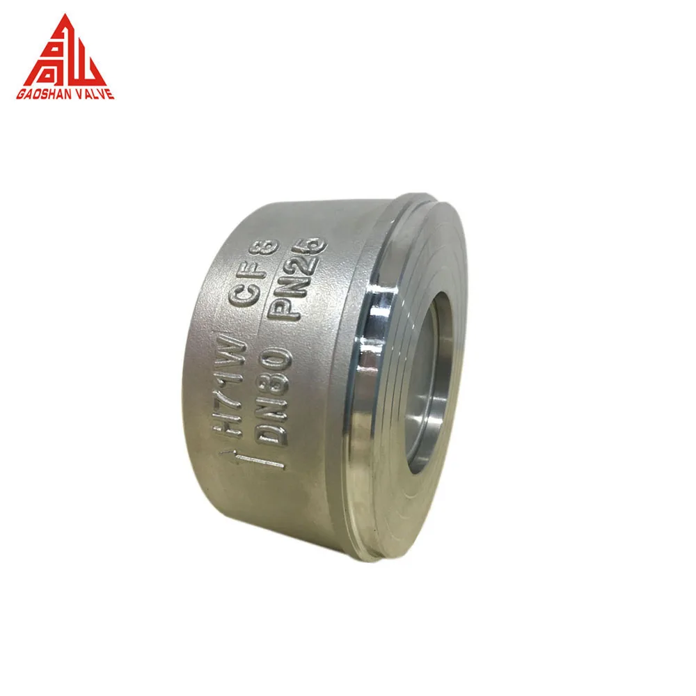 H71W Wafer Check Valve Non Return Stainless Steel Check Valve 1 Inch