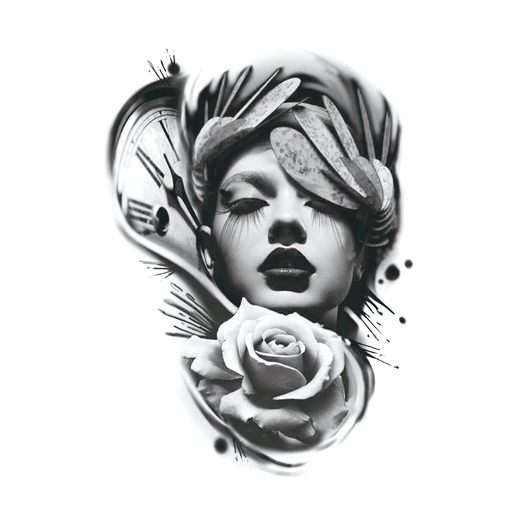 Fashion arm art lovers cool temporary tattoo decals  tattoo arm skeleton decals