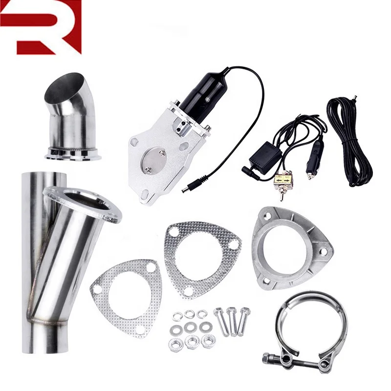 Система удаленного выхлопной трубы 51 мм вырез E-Cut глушитель отключение с ручным переключателем