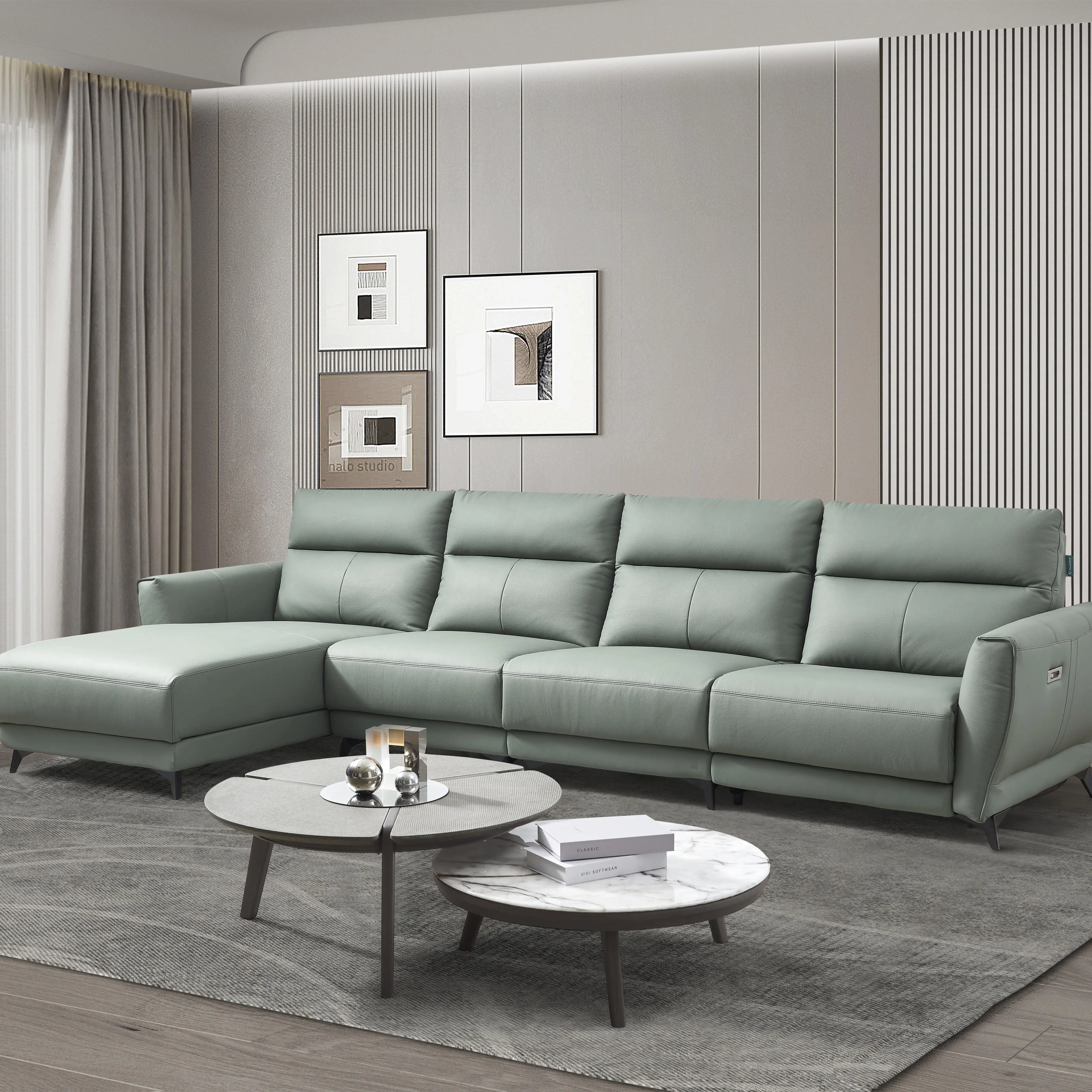 Модные оригинальные секционные умные кресла для виллы современные роскошные электрические моторные диваны мебель гостиной кожаный