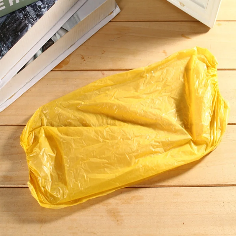 Yellow Disposable PE Arm Protection Sleeve Cover