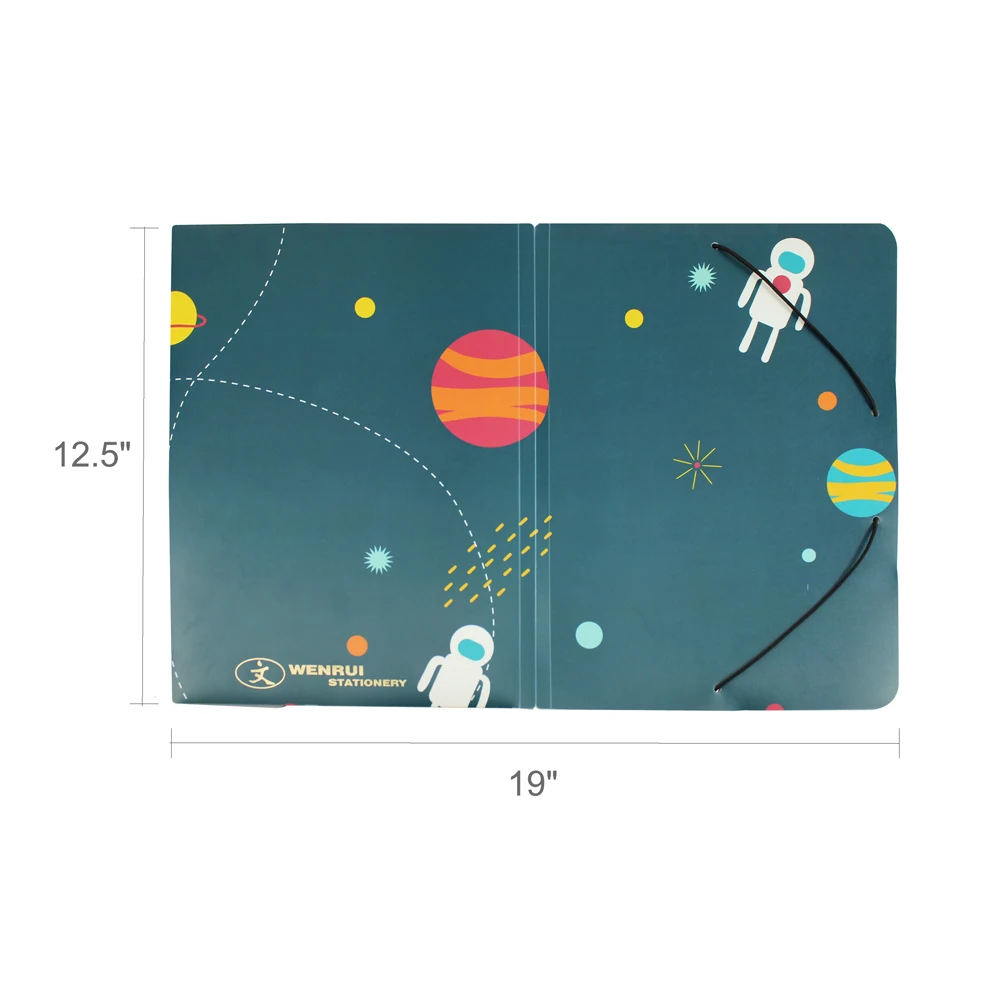 Customized Wholesale Stationery Office Supplies Flap Folder Plastic Folder With Elastic Bands Elastic File Folder