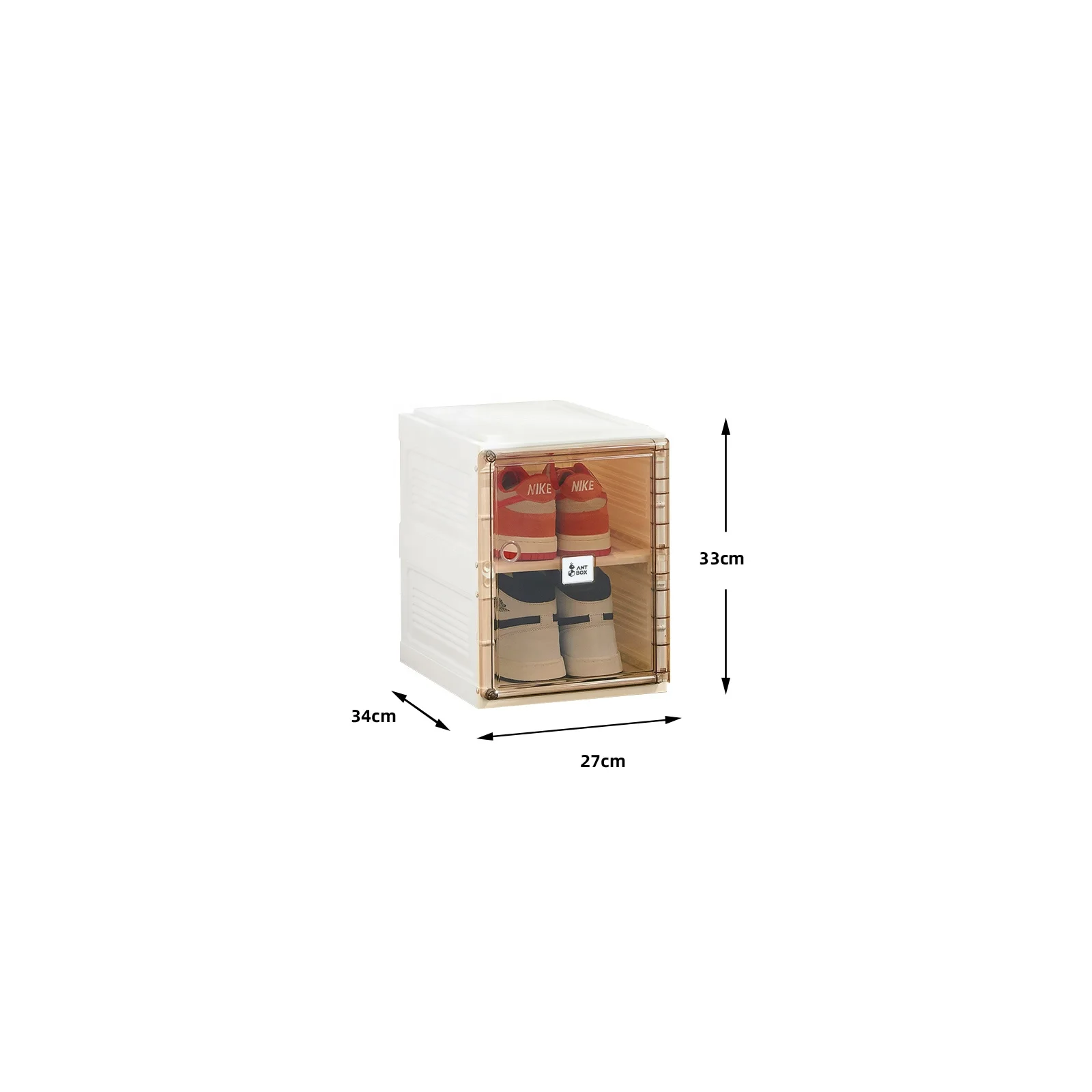 Drop Front Clear Stackable Foldable Shoe Care Box for Men AJ Magnets Acrylic Storage Transparent Custom Display Sneaker