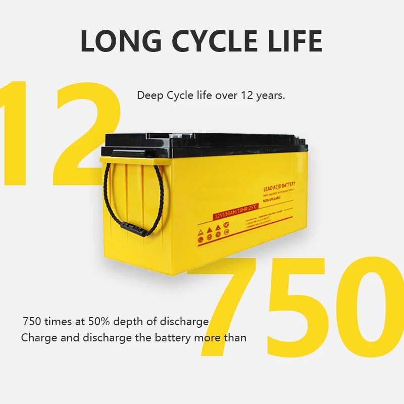 12 volt 38ah Sollar Panels Powered Batteries Recycling Gel lead acid batteries 12v 150ah Storage Battery For Ups Security System