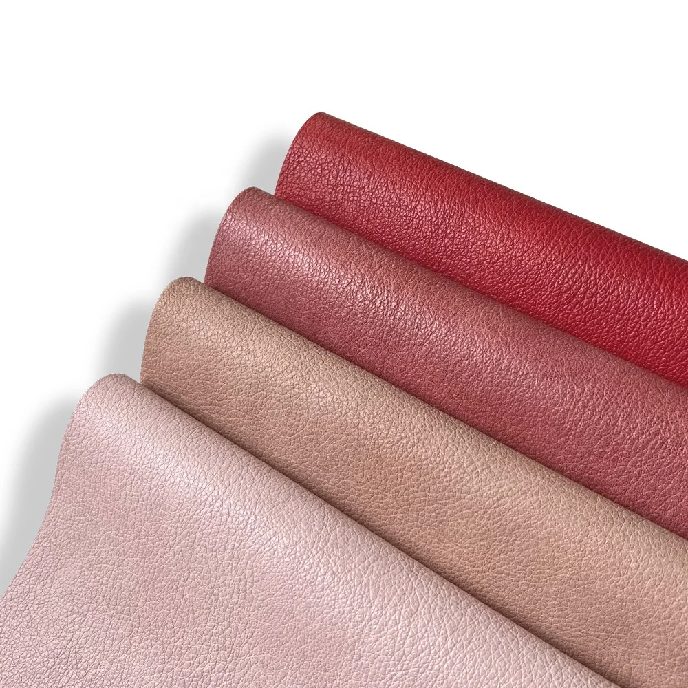 12x53Inch Retro Litchi Pebbled Cowhide PU Leather Animal Skin Faux Leather Upholstery Vinyl For Luggage Bags