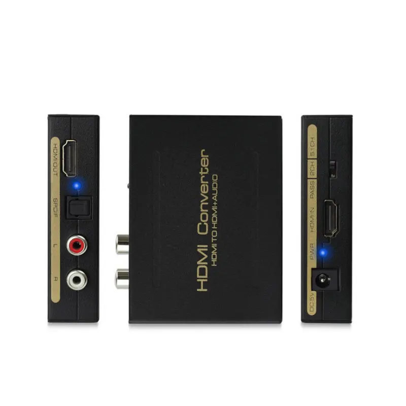 HDMI to HDMI loop-out with Optical SPDIF and RCA Audio Extractor Converter HD Audio Splitter Decoder 5.1 DTS