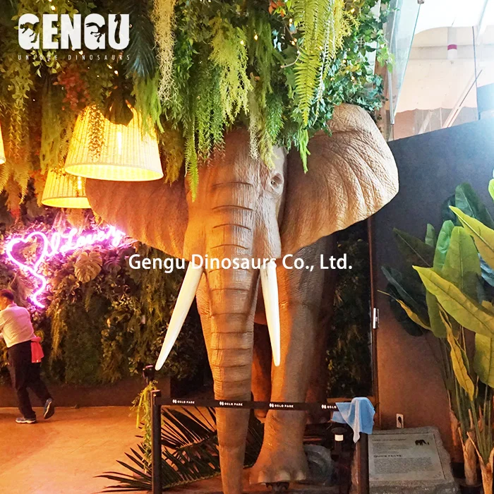Large animal sculptures life size fiberglass elephant