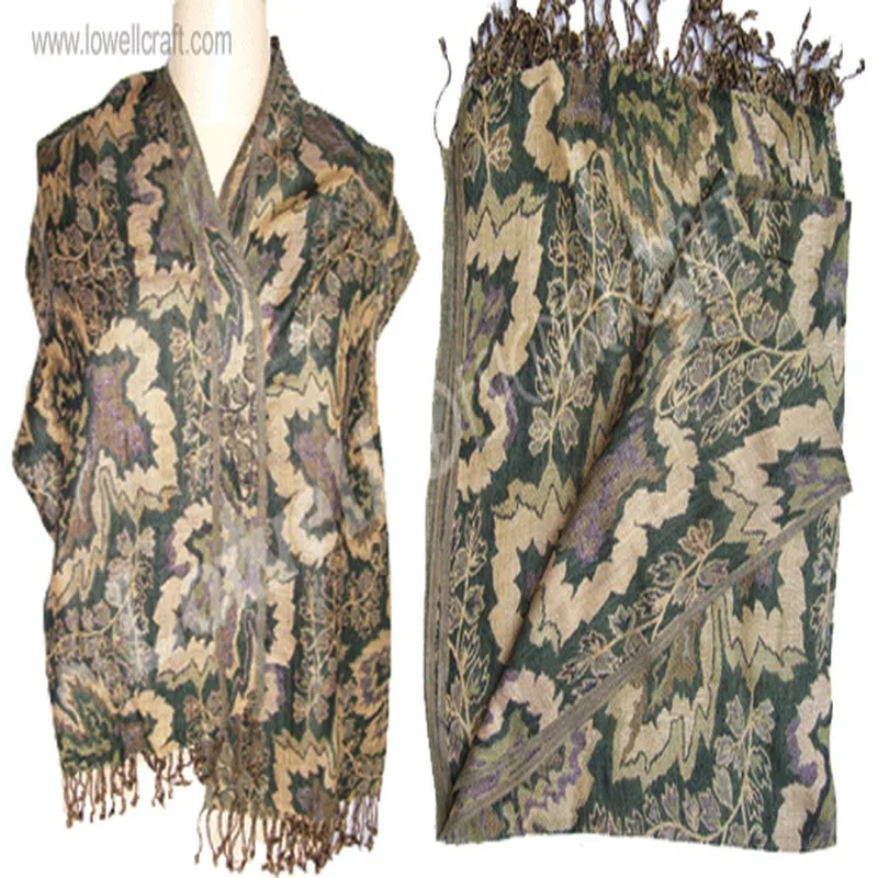Handmade kashmiri pashmina, cashmere, jamawar shawls All over handloom jamavar design long scarf
