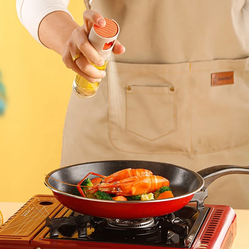 Wholesale household air frying pan edible oil olive oil high-pressure spray glass spray kettle