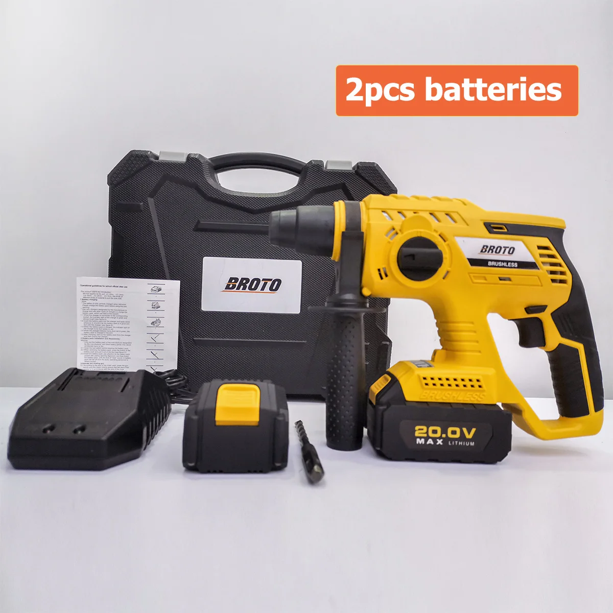 High Quality Brushless Tools Breaking Concrete with Hammer Drill Battery Power Cordless Hammer Drill Machine Electric