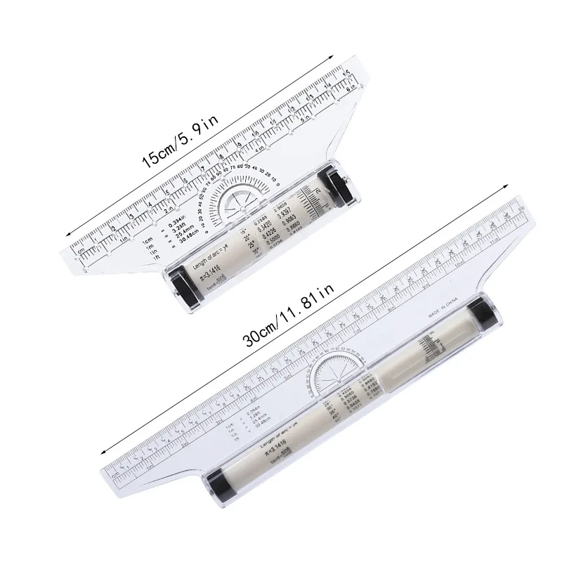 15cm Plastic Measuring Rolling Ruler Drawing Roller Ruler Parallel Multi-function Drawing