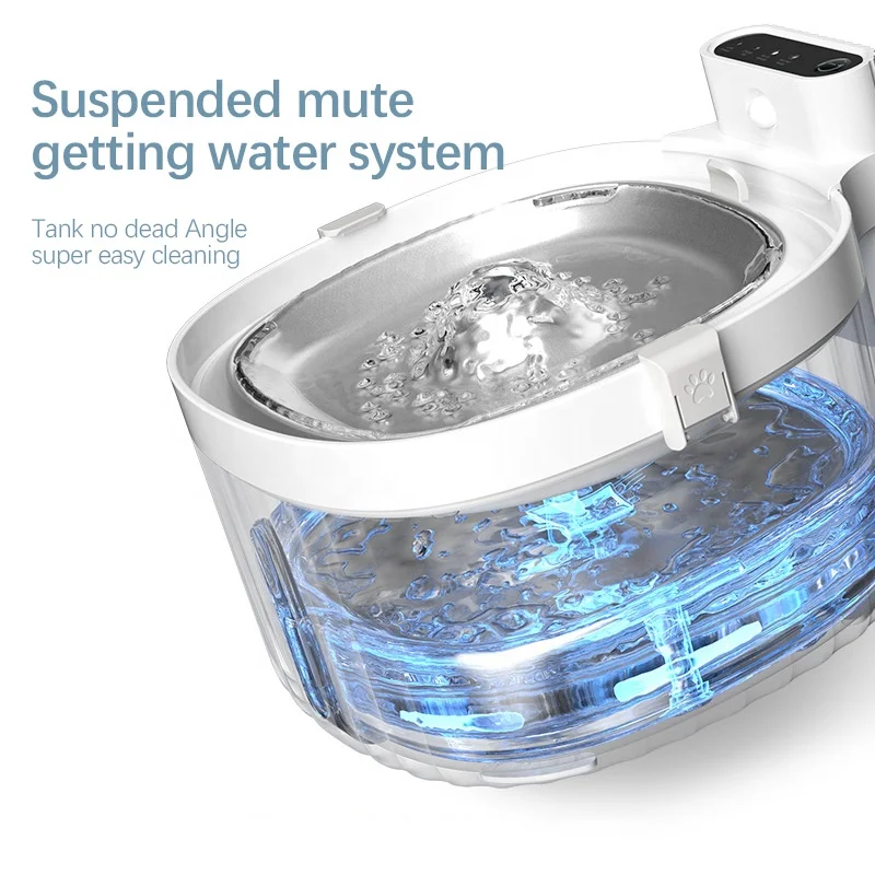 Usb Plugged In Or Battery Powered Smart Sensing Automatic Running Water Portable Dog Water Bowl Pet Drinking Fountain