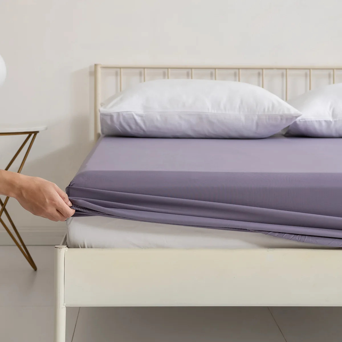 wholesale 100% Bamboo Breathable Cooling Fitted Flat Bedding Bed Sheet