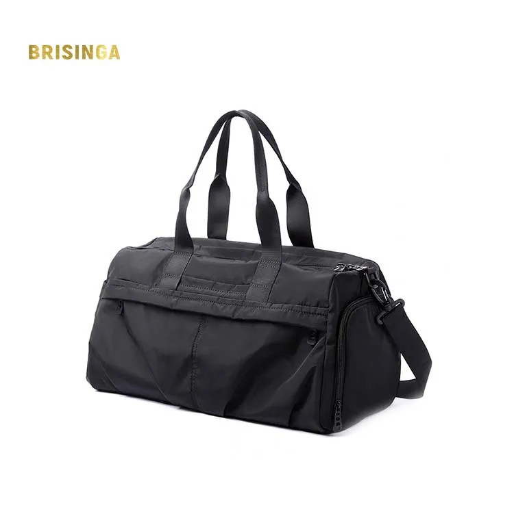 Hot selling custom leather duffel bag  manufacturer asia smell proof canvas duffel bag