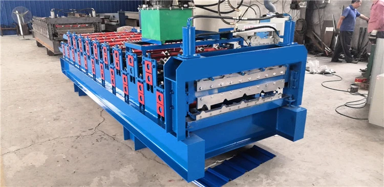 Double layer metal roof panel corrugated shape roll forming machine roll plate forming tile machine price