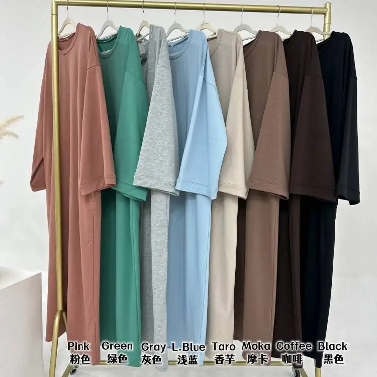 Loriya New Sweatshirt Abaya Muslim Dresses Daily Wear Casual dresses Plain Simple Women Abaya islamic clothing