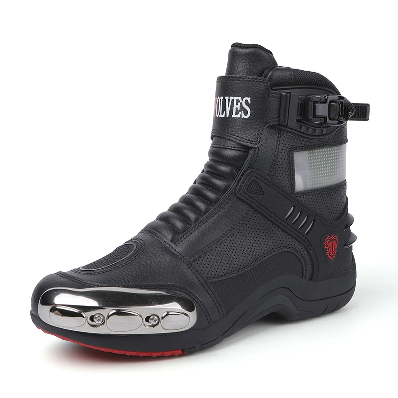 Fashion Motorcycle Biker non-slip Leather Boots mountain motorcycle racing cycling shoes
