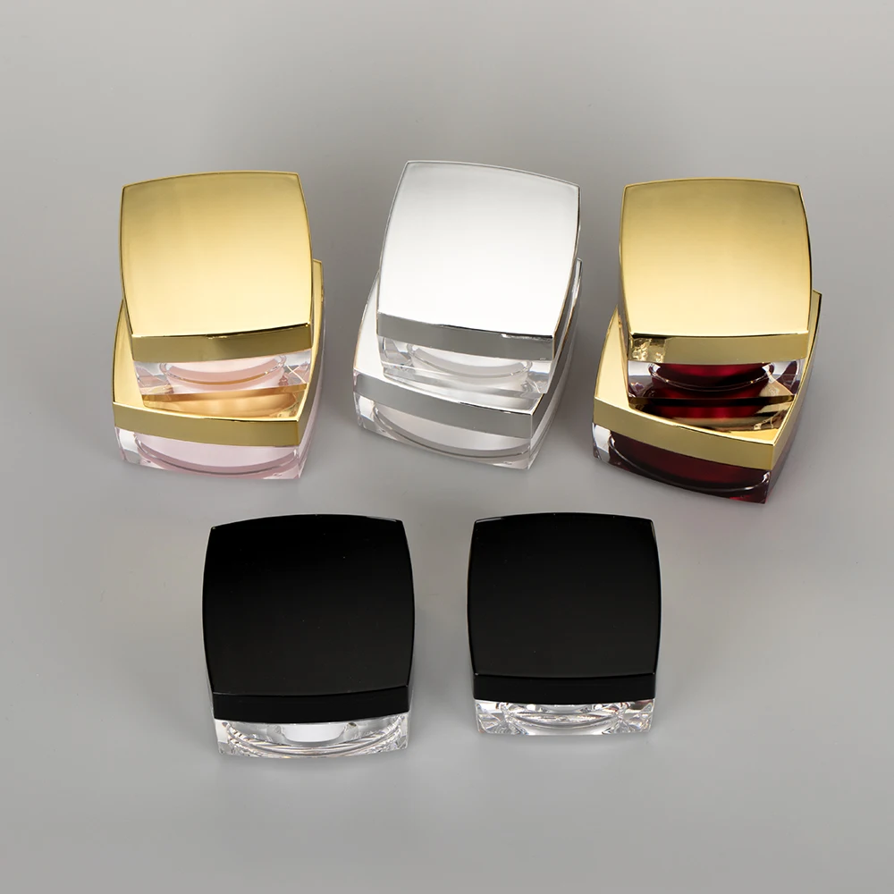 3g 5g 10g 20g 30g 50g Beauty Containers Wholesale Square Cosmetic Jars Lip Balm Packaging Cream Jar