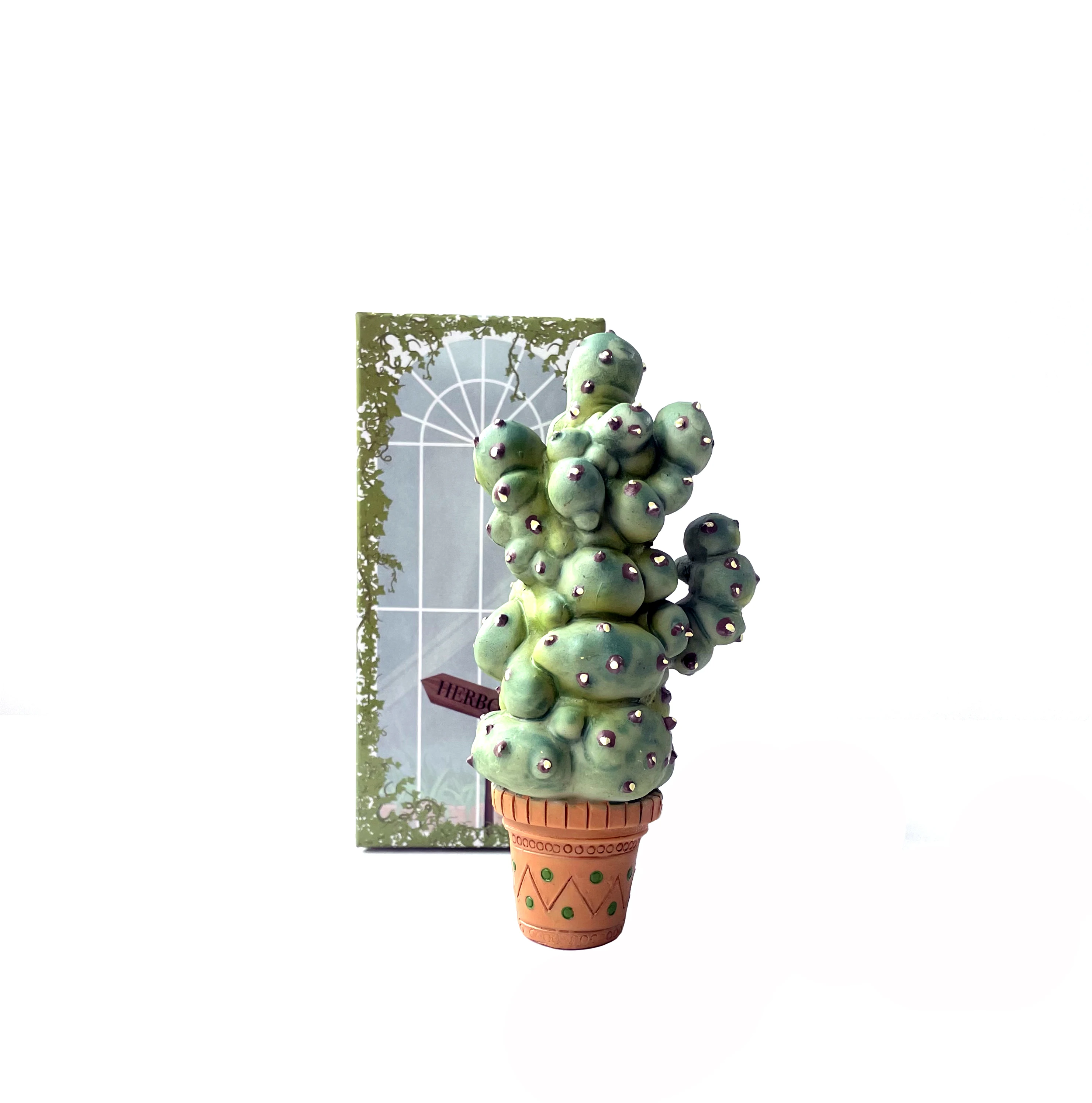 Needle Fleted Mimbulus mimbletonia Plant Resin Cactus Potted Magical Plant for Desk Decoration