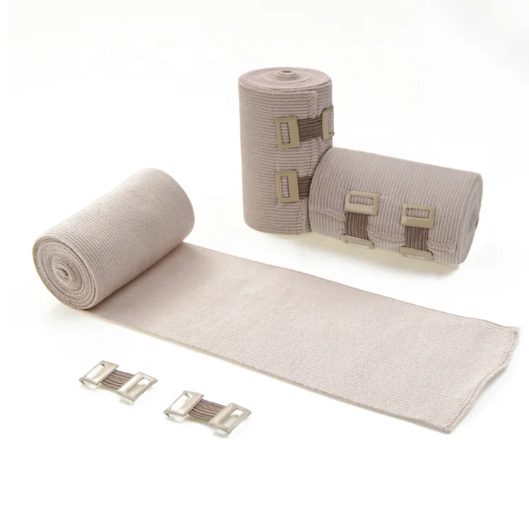 
Premium High Elastic Bandage Wrap,Durable Compression Bandage, Woven Elastic Compression Rolls with Fastening Clips, 