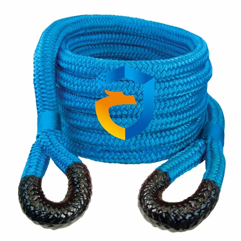 Jiaolong Synthetic Off Road Heavy Duty Nylon Double Braided Kinetic Recovery Towing Rope with Bag