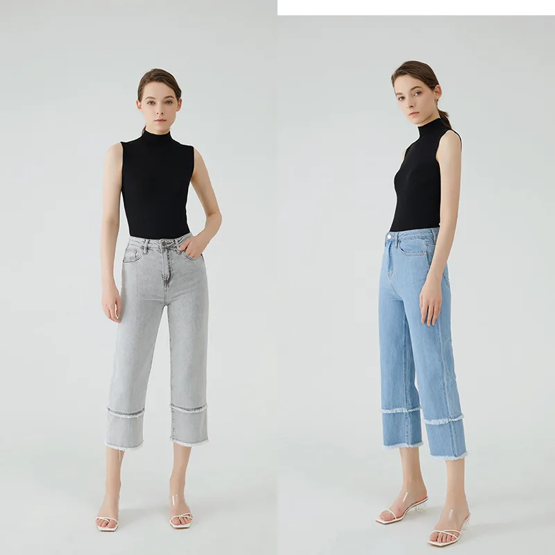 Customized   women  baggy jeans denim pants