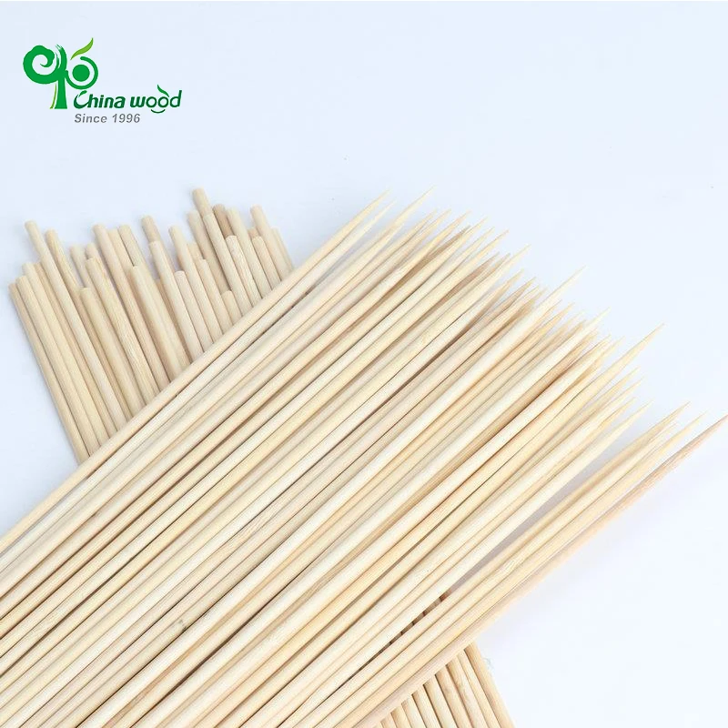Yada Professional Supplier 25cm 4mm Skewers Long Hot Dog Bamboo Barbecue Sticks