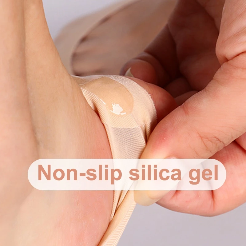 Women Insoles 3D Stretch Breathable Deodorant Invisible Socks Silicone Anti-off Silk Boat Socks Black Ankle Socks